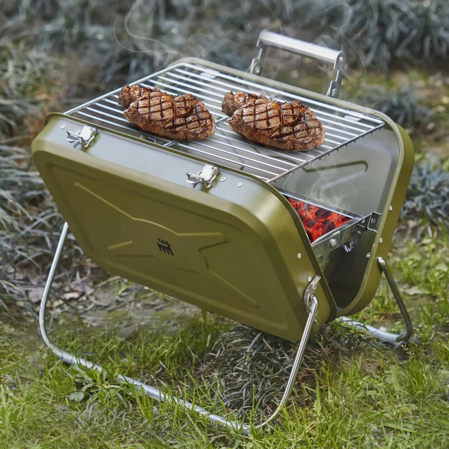 Portable Stainless Steel Charcoal Barbecue