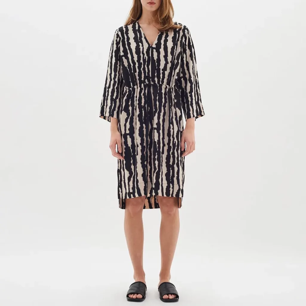 The Shirt Dress with Autumn Stripes