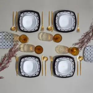 Karaca 24-Piece Porcelain Dinner Set for 6