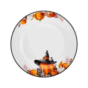 Karaca Pumpkin Porcelain Dinner Plate, 27cm