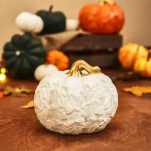 Karaca White Gold Halloween Pumpkin Trinket