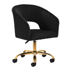 Stylish Black Swivel Chair 4Rico