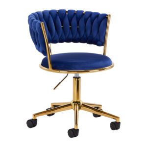 Stylish Navy Blue Swivel Chair