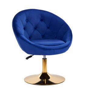 Stylish Navy Blue Swivel Chair
