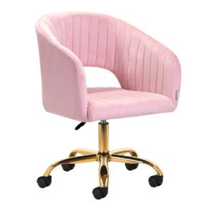 Stylish Pink Swivel Chair by 4Rico