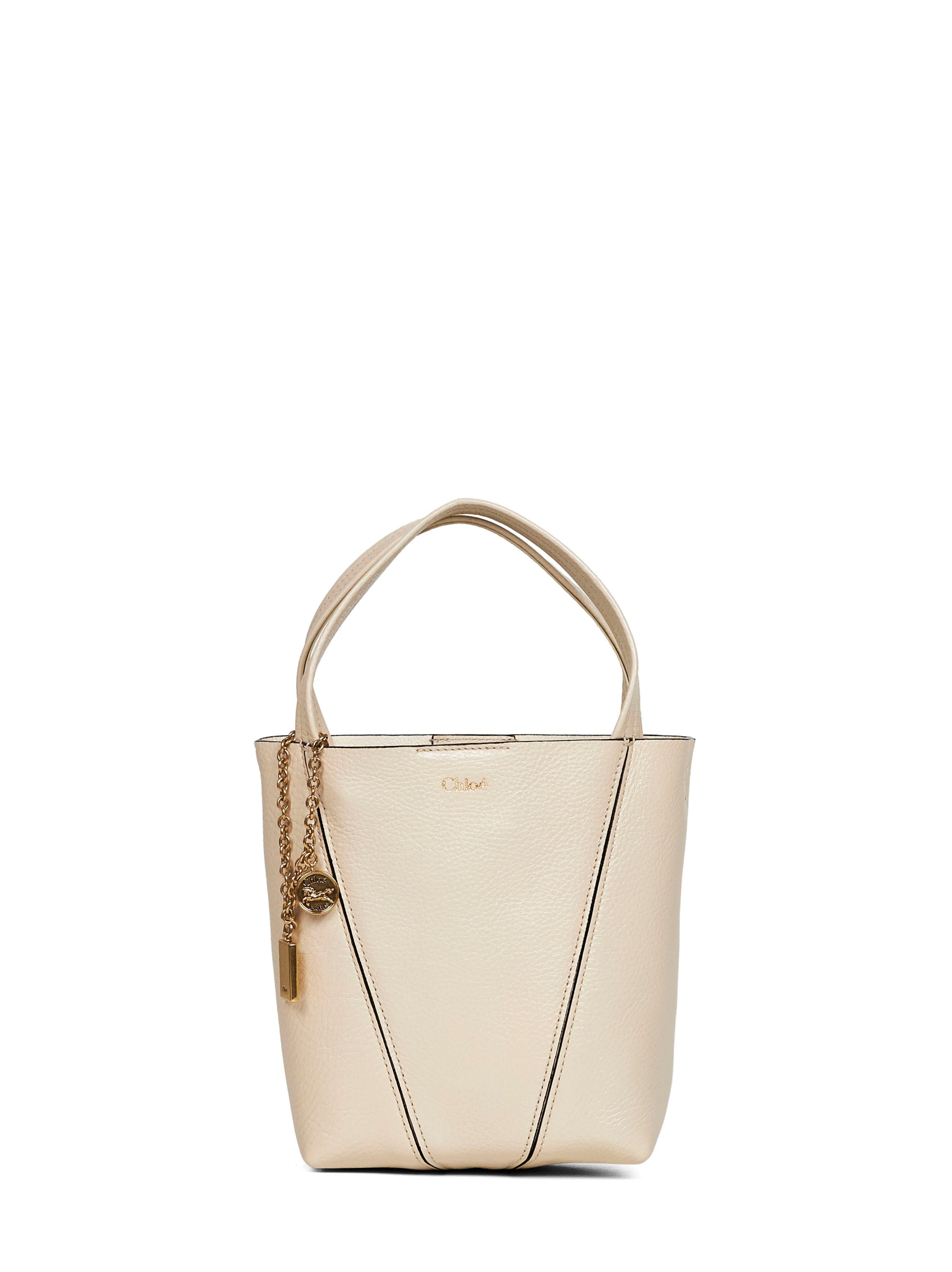 Chloé Spin Small Tote Bag – Beige, Stylish Design