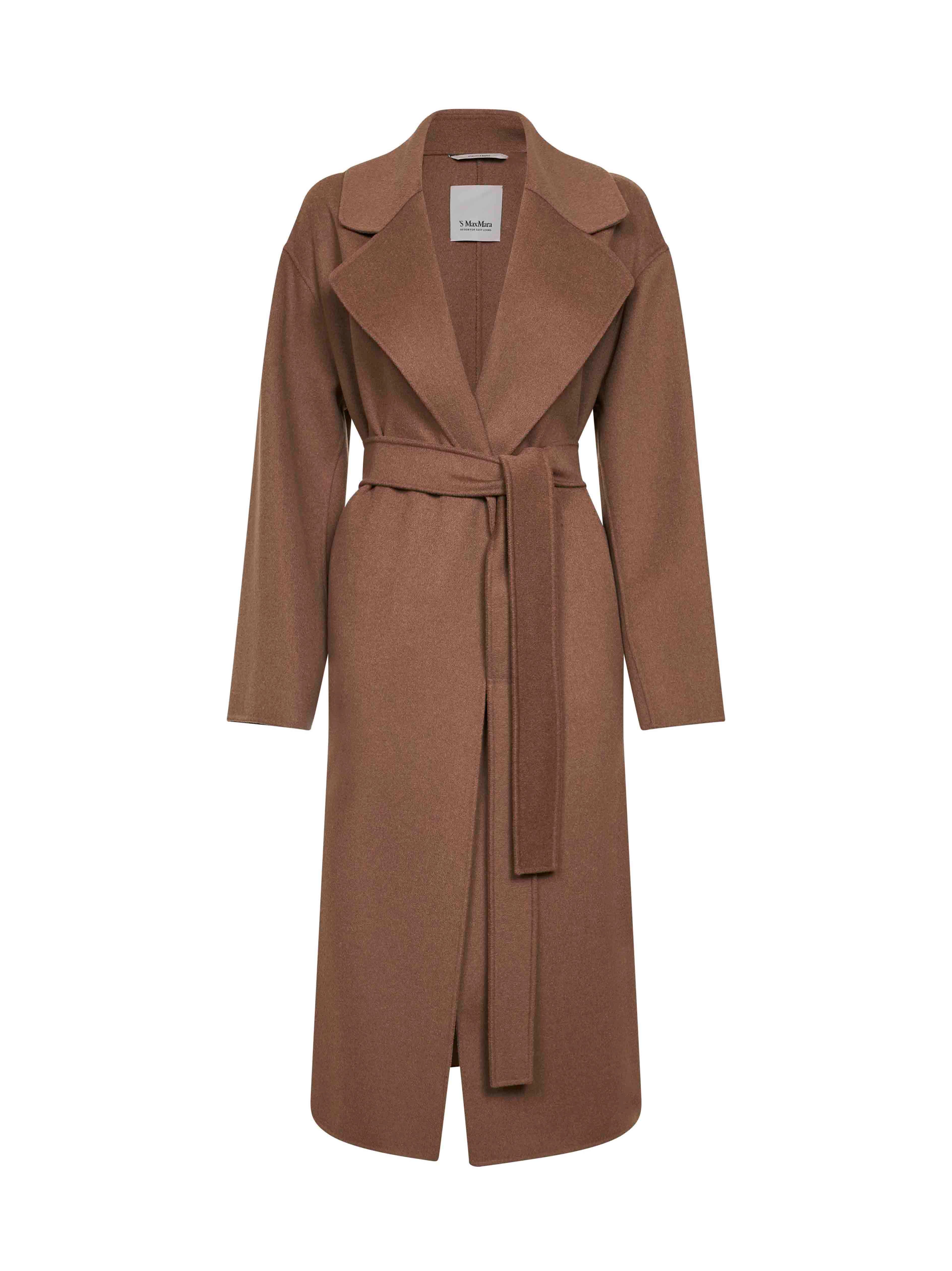 Max Mara Camel Long Wrap Coat for Women – Size 42
