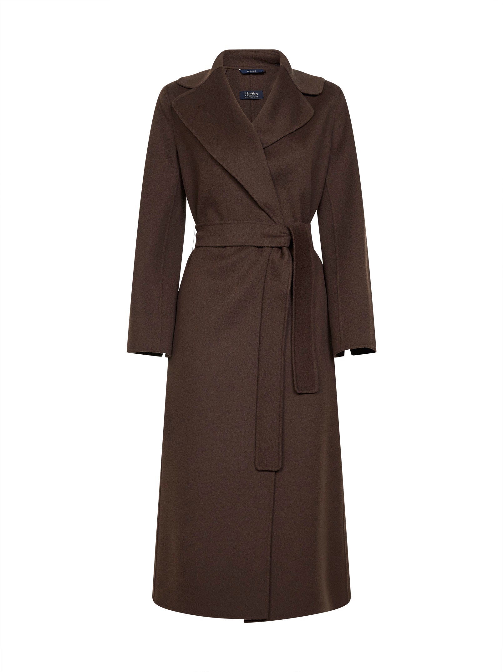 Max Mara Women’s Chocolate Poldo Long Wrap Coat Size 34