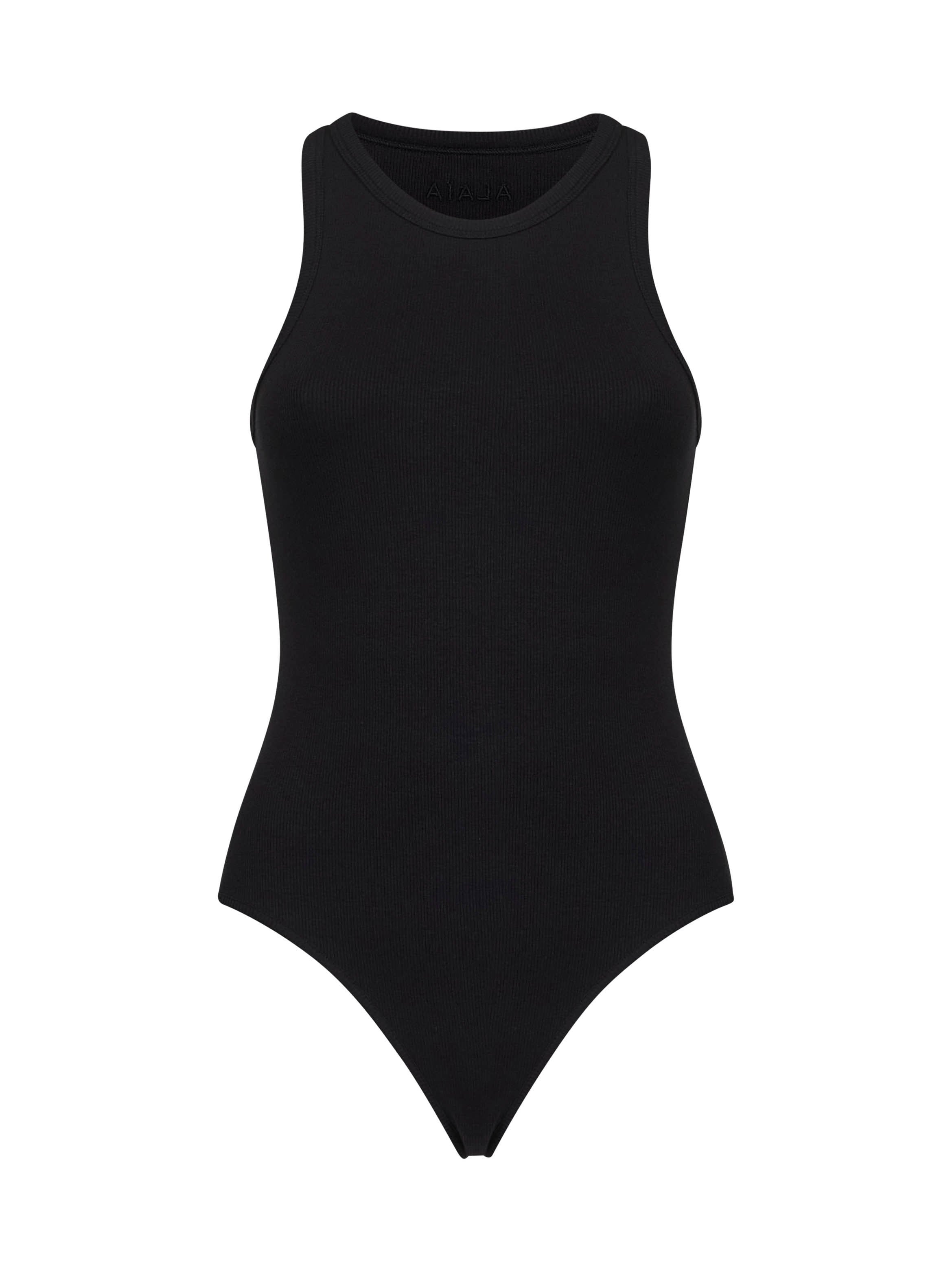 Elevate Your Wardrobe: ALAÏA Black Ribbed Knit Tank Bodysuit Review for Women Size 38
