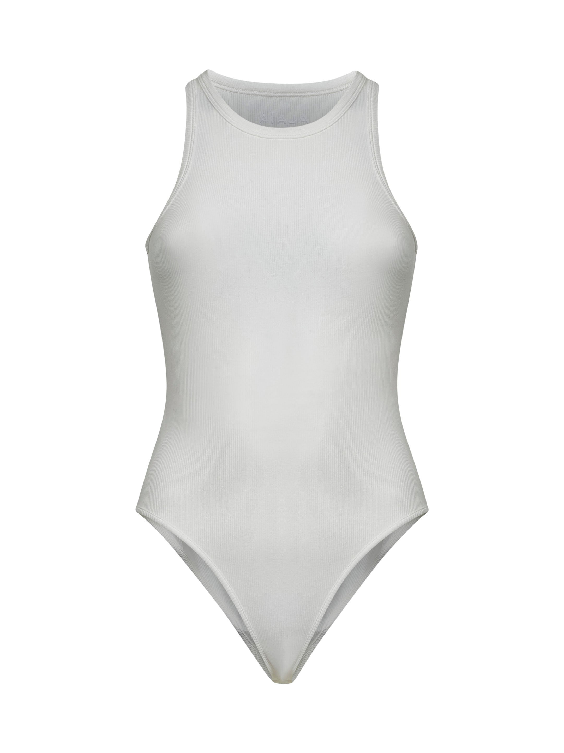 ALAÏA | White ribbed knit tank bodysuit | Women | 40