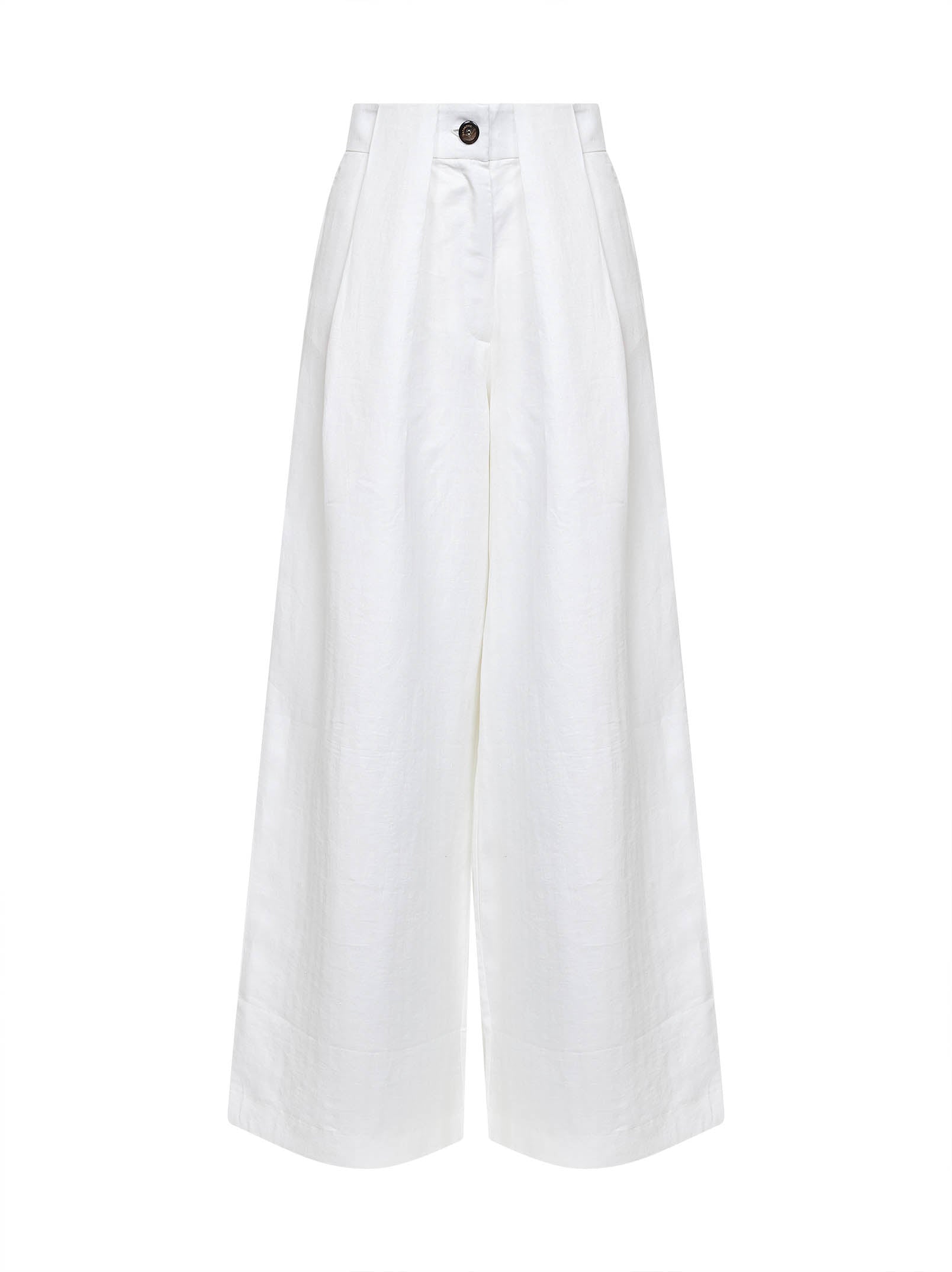 BATAKOVIC White Linen Wide-Leg Trousers Review: Effortless Style for Women