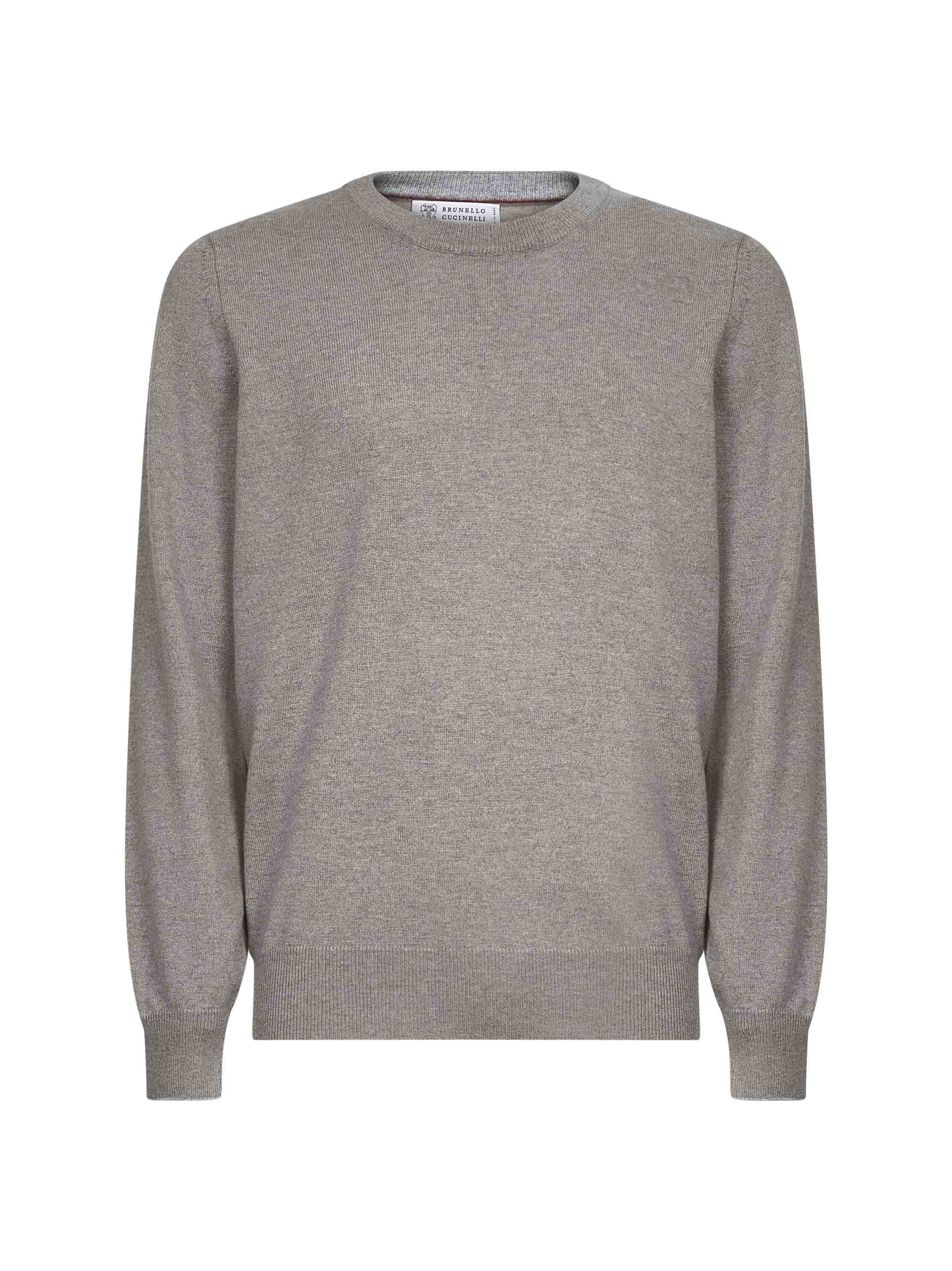 Luxurious Comfort: BRUNELLO CUCINELLI Clay Cashmere Crewneck Sweater Review for Men Size 48