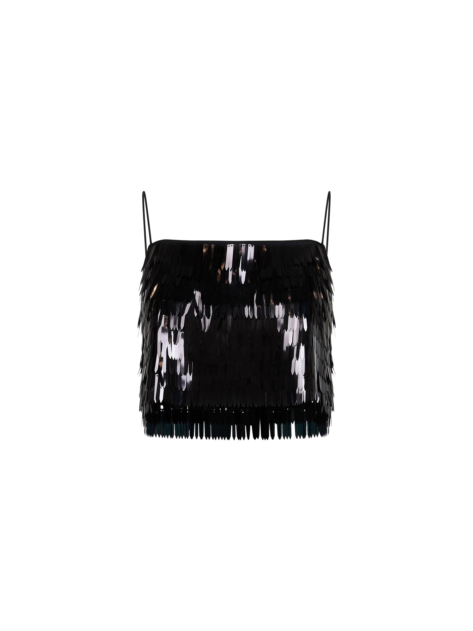 Stunning SELF PORTRAIT Black Sequin Cropped Top Review for Women Size 12