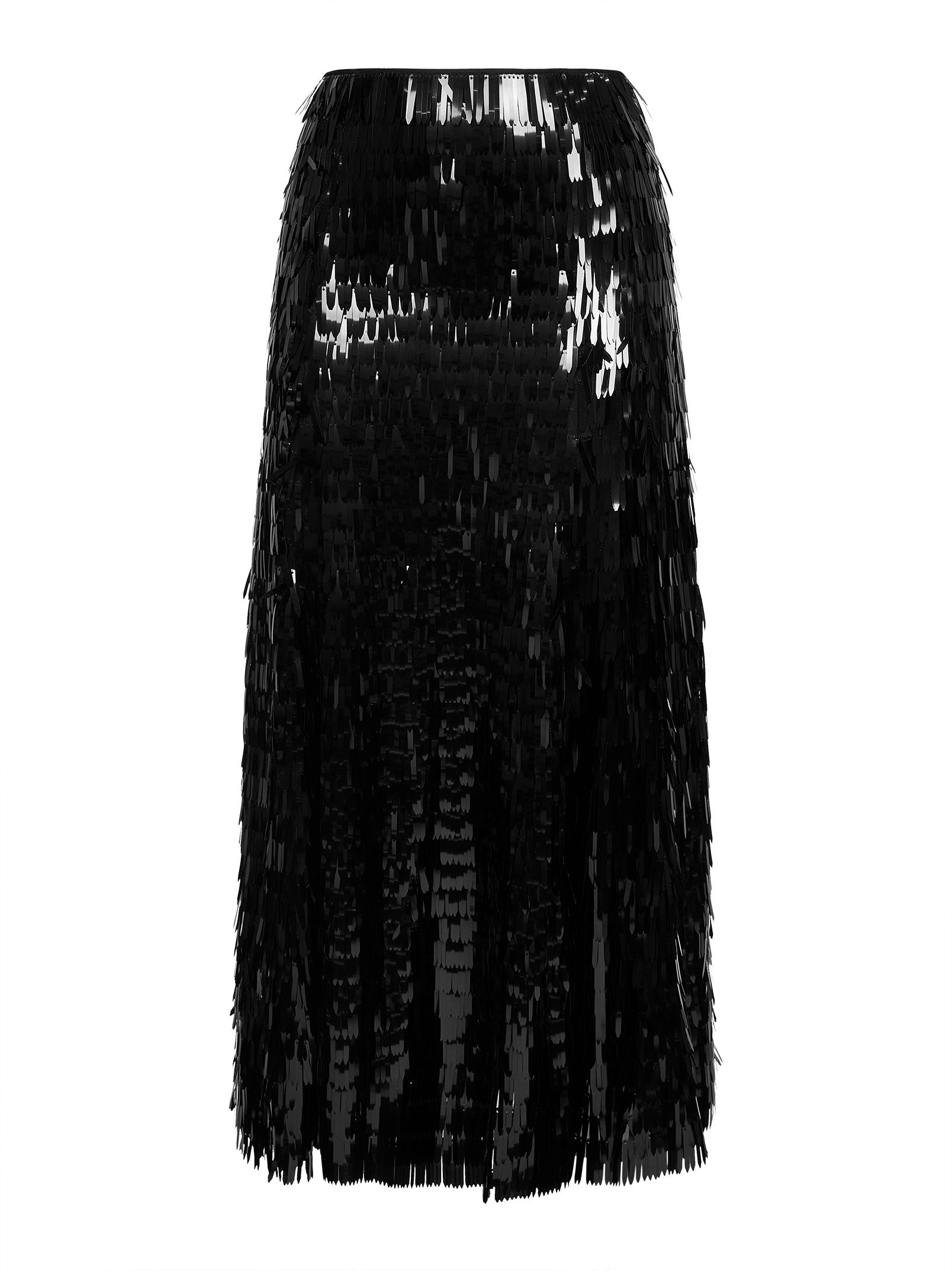 Stunning Review of SELF PORTRAIT Black Sequin Midi Skirt for Women Size 6