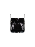 Stunning SELF PORTRAIT Black Sequin Cropped Top Review for Women Size 12