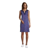 Draper James Sleeveless Cotton Beach Cover-Up Review: Stylish Comfort for Women Size 8 in Blue by Lands’ End