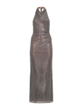Stunning SELF PORTRAIT Grey Rhinestone Maxi Dress Review for Women Size 8