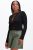 Ribbed Seamless Braided Long-Sleeve Top Womens black S Fabletics